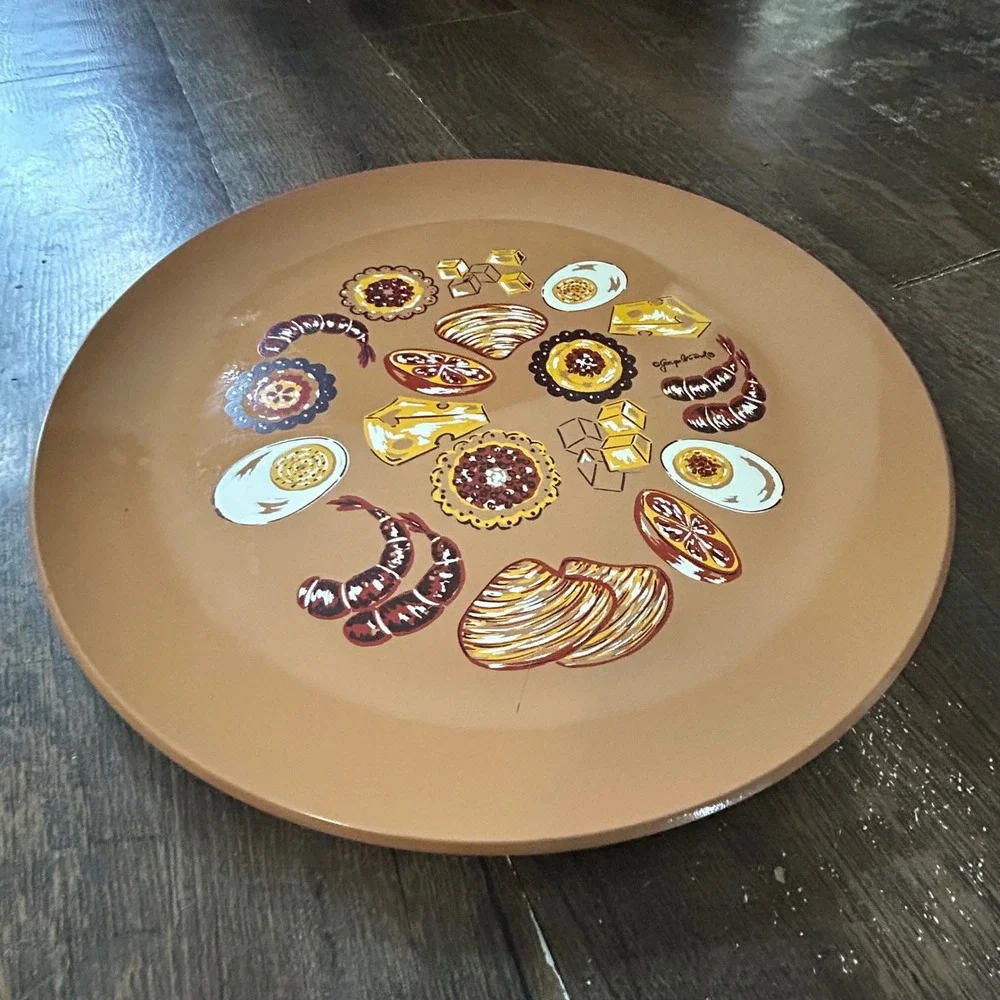 Vintage Georges Briard Hors d'oeuvres Platter MCM Retro Serving Tray 14 Inch